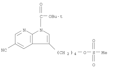1H-Pyrrolo[2,3-b]pyridine-1-carboxylic acid, 5-cyano-3-[4-[(methylsulfonyl)oxy]butyl]-, 1,1-dimethylethyl ester